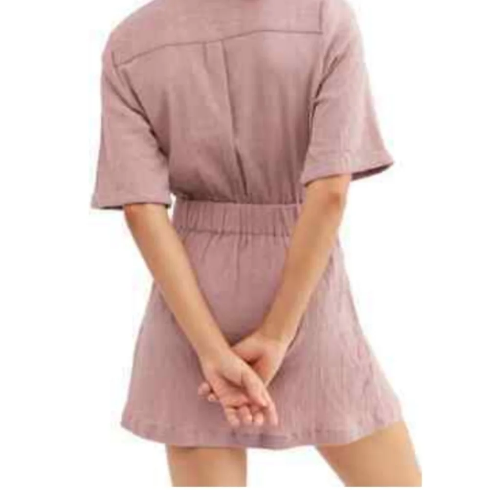 Free People Purple Ash Clementine Mini Dress Endless Summer Textured Wrap XS